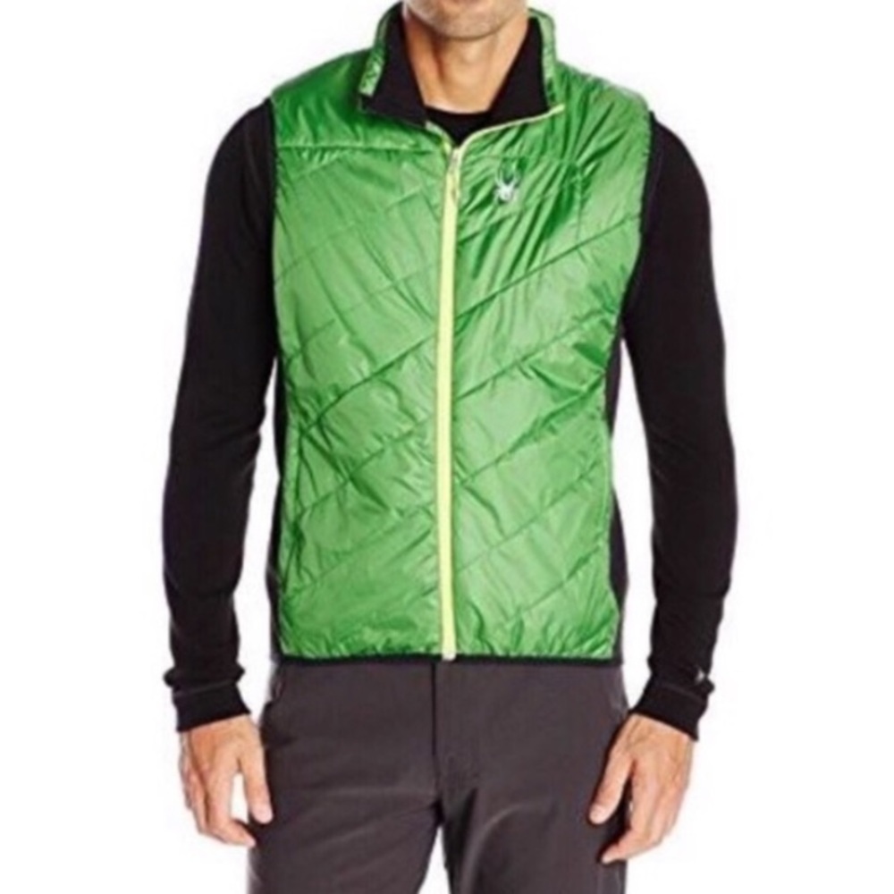 Spyder green and black hypervent vest medium